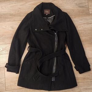 Cole Haan Dark Trench Coat with Belt